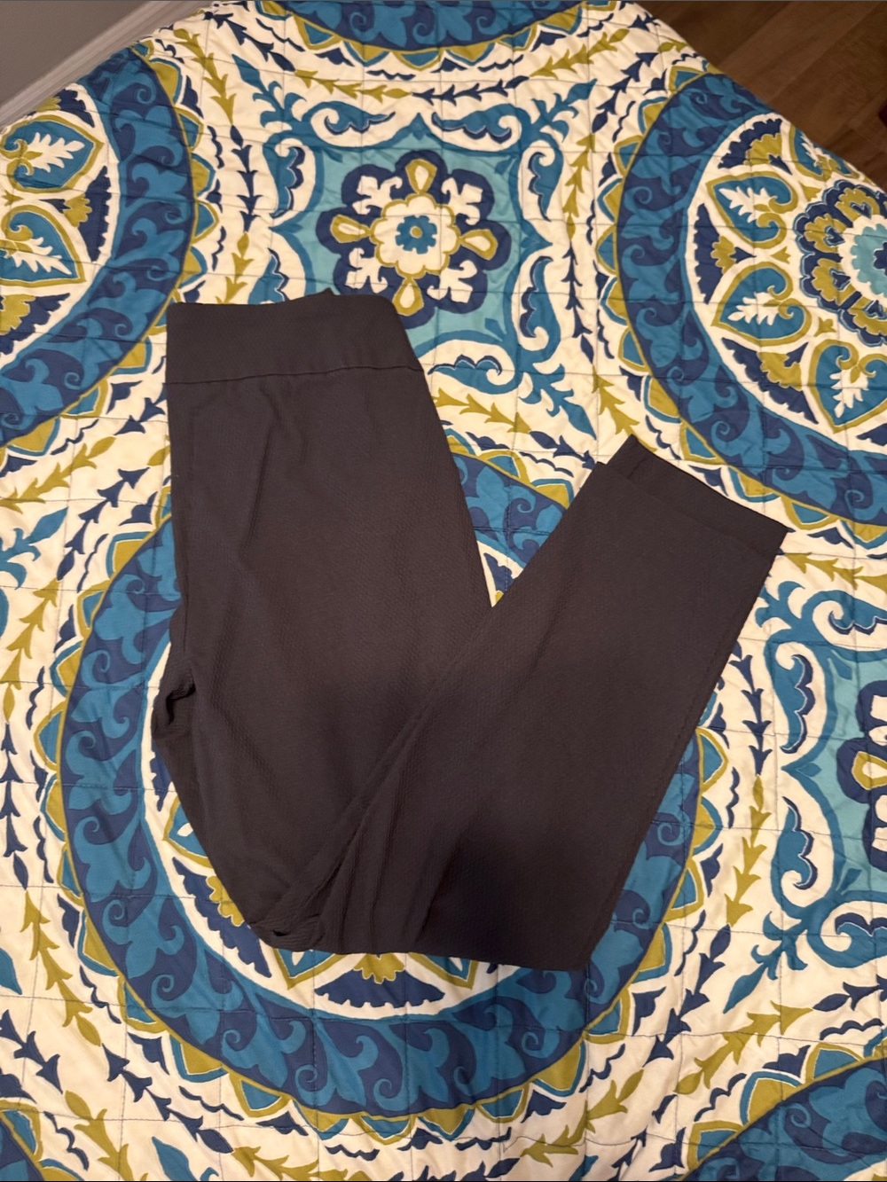 Van Heusen Dark Gray Stretch Ponte Ankle Pants
